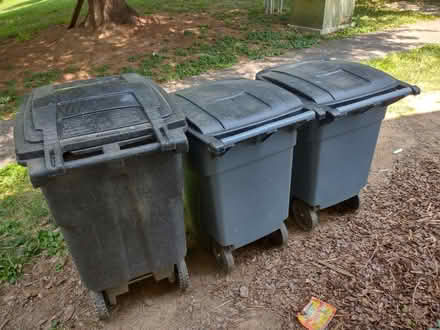 Photo of free Large Rubbermaid trash cans gc (Montgomery Village-Airport) #1