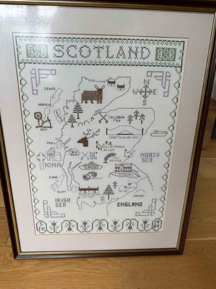 Photo of free Framed Cross-stitch map of Scotland (Charlton OX12) #1