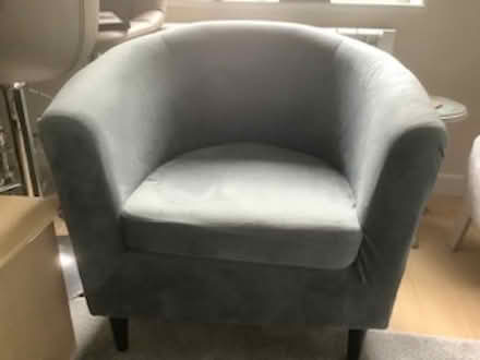 Photo of free Tub chair (duck-egg blue) (Stratford-upon-Avon CV37) #1