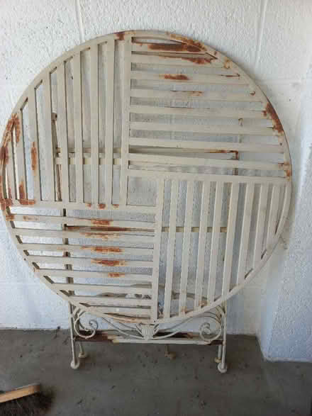 Photo of free Metal garden table (Lower Tadmarton OX15) #1