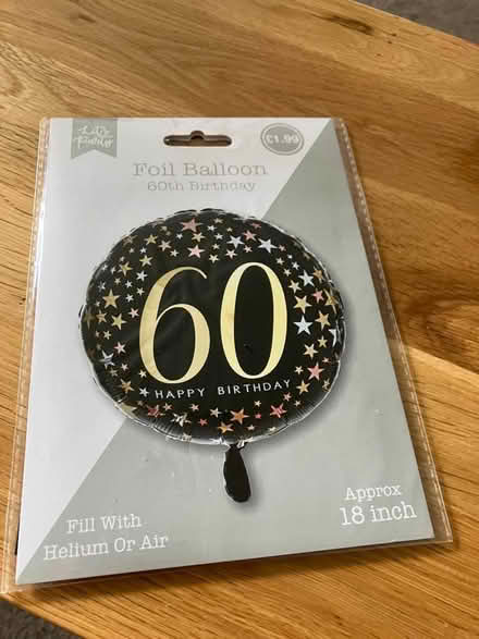 Photo of free 60th birthday balloon (Chapel-en-le-Frith SK23) #1