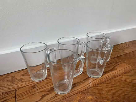 Photo of free Five glass coffee/tea mugs (BS1) #1