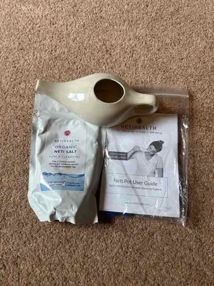 Photo of free Netty Pot and salt and instructions - brand new, never used! (Hayfield SK22) #1
