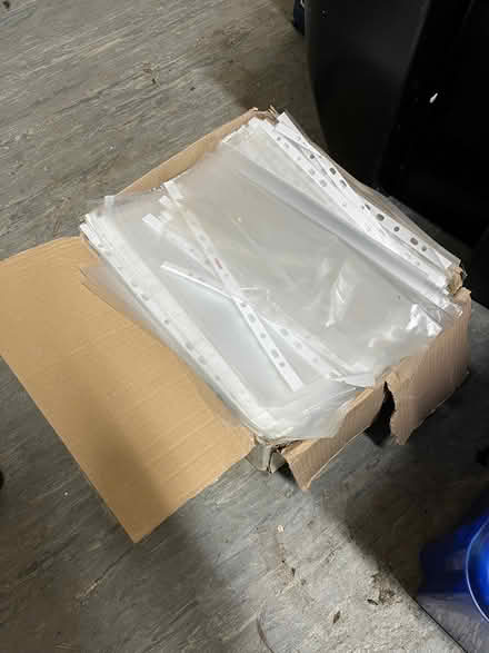 Photo of free Box full of plastic punch pockets (Denholme BD13) #1