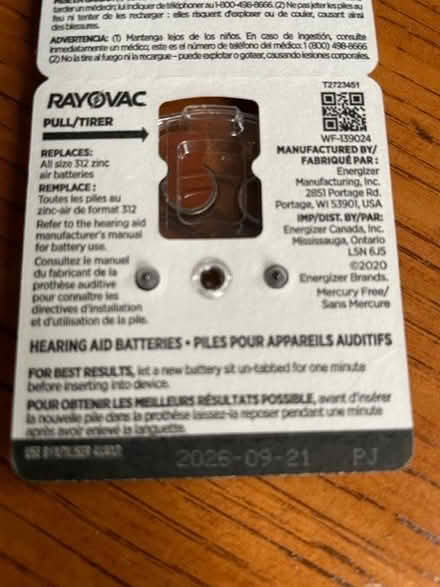 Photo of free Hearing Aid batteries (Rogers Park) #2