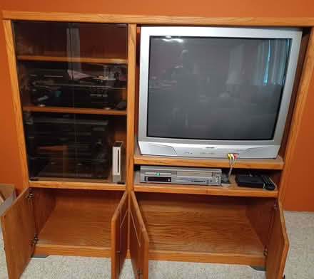 Photo of free Oak entertainment center (Kings Heights) #1