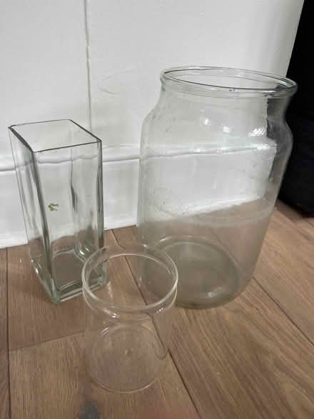 Photo of free 3 glass vases (NW3, Glenmore Road) #1
