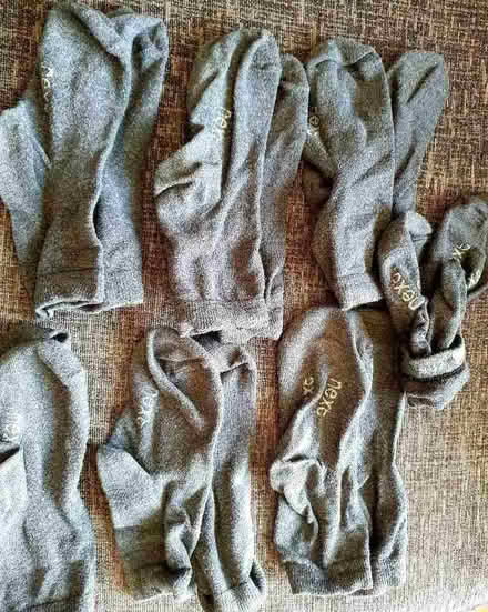 Photo of free 7 pairs of grey school ankle socks young child size 9 -12 (St Albans AL4) #1