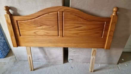 Photo of free Wooden double headboard (Barkham RG41) #1