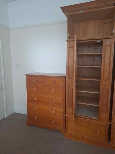 Photo of free Two pine wardrobes, one drawers set (Camden NW3) #2