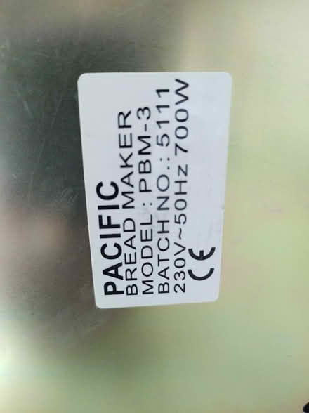Photo of free Pacific Bread Maker Model PBM-3 (South Baljaffray G61) #4