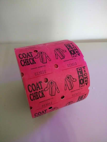 Photo of free Coat Check Tickets (Mandarin) #2