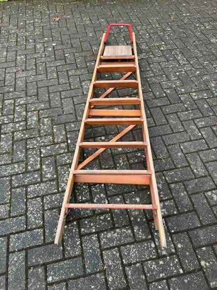 Photo of free Wooden step ladder with platform (Moor Park HA6) #2