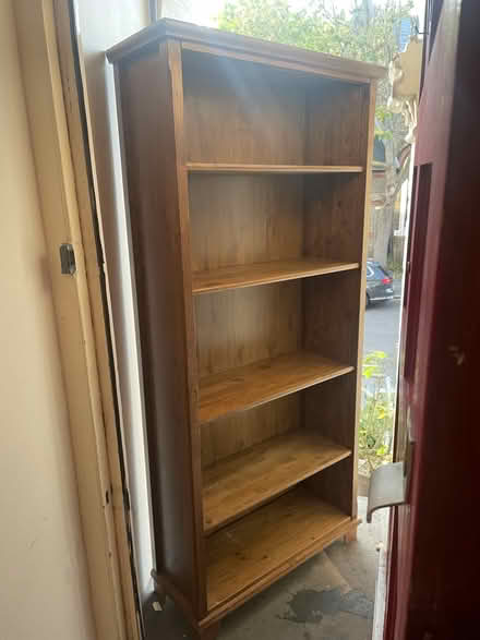 Photo of free Tall hard wood book shelves x 2 (SE24) #1