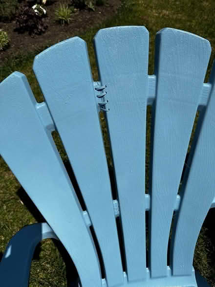 Photo of free 2 plastic light blue Muskoka chairs (Wateridge Village) #3