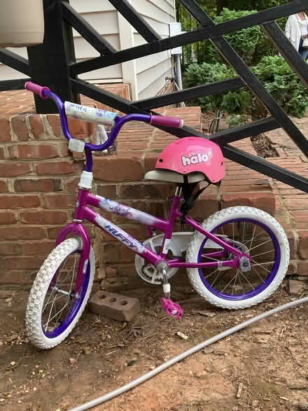 Photo of free Girls bike and helmet (Lynn & Leesville Rd. Raleigh) #1