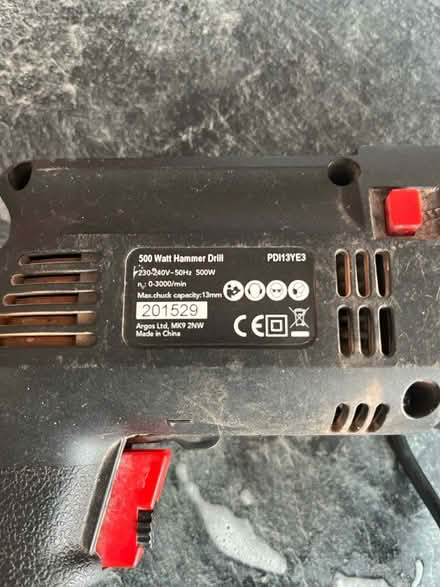 Photo of free Hammer Drill 500w Not Working (Blythe Bridge ST11) #3
