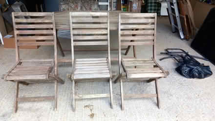 Photo of free Garden table and 3 chairs (SG2) #3
