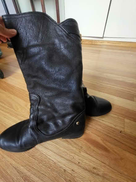 Photo of free Black Leather boots, size 6 (El Cerrito / East Bay) #2