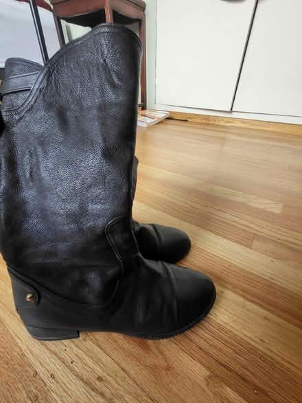 Photo of free Black Leather boots, size 6 (El Cerrito / East Bay) #1