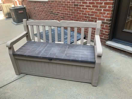 Photo of free Plastic storage bench (Queen Village) #1