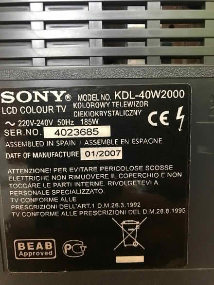 Photo of free Sony 40in TV (gu14 4xs) #1