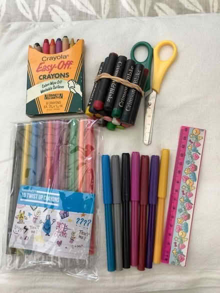 Photo of free Drawing stuff for kids plus a left handed scissors (Hurdsfield SK10) #1