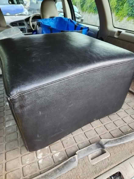 Photo of free Black leather footstool (Bear Flat) #1