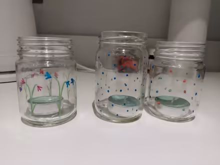 Photo of free Glass jars with candles (Harefield) #1