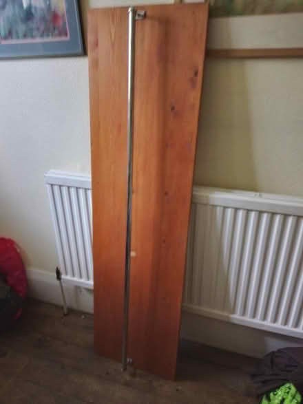 Photo of free Solid pine shelf with hanging rail (Birkby HD2) #2