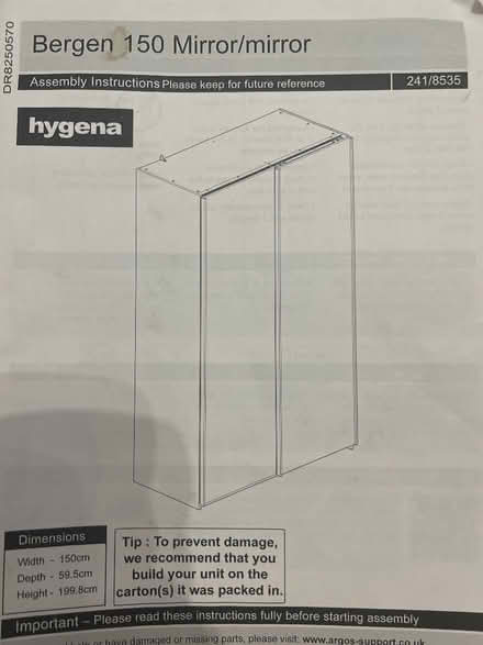 Photo of free 1 Large mirror. Mirrored door. Part of mirrored wardrobe (Chelsea SW3) #2