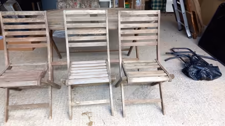 Photo of free Garden table and 3 chairs (SG2) #1