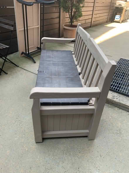 Photo of free Plastic storage bench (Queen Village) #2