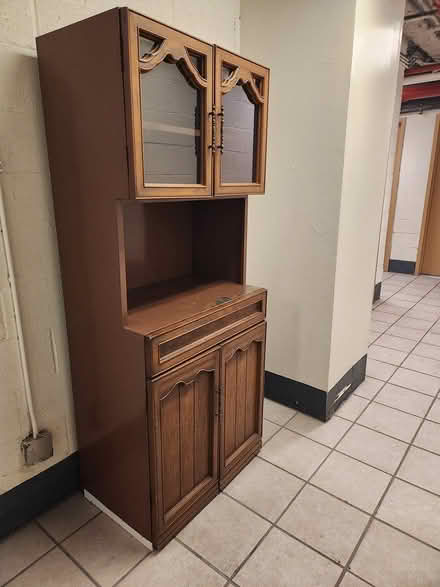 Photo of free Faux wood and metal cabinet (Central Harlem btwn 116 &. 125) #3