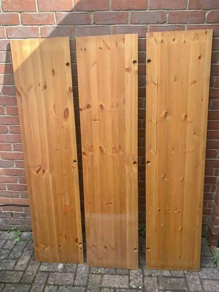 Photo of free 3 Pine Wardrobe Doors for Repurposing (GU52) #1