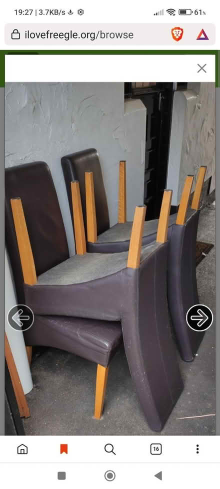 Photo of free Four High Back Dining Chairs (Kimberley NG16) #3