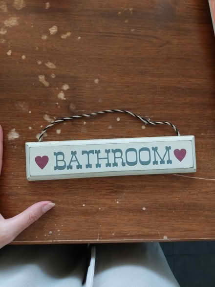 Photo of free Small Bathroom Sign (WR2 st johns) #1