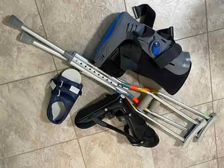 Photo of free Medical Boots and Crutches (North Calvert) #4