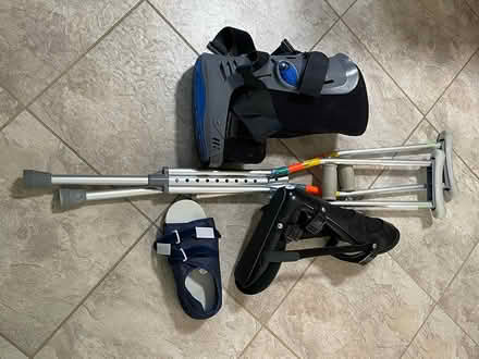 Photo of free Medical Boots and Crutches (North Calvert) #3
