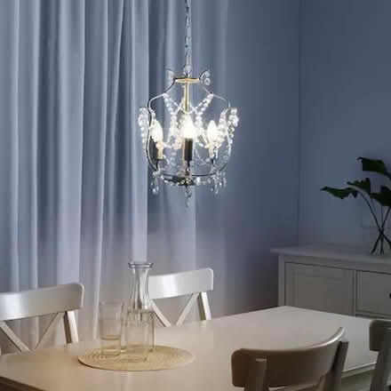 Photo of free IKEA Kristaller Chandelier 3-Armed Silver Ceiling Light (Holmer Green HP15) #4