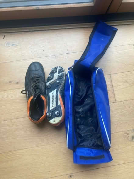 Photo of free Kooga Size 9 rugby boots and bag (SW18) #1