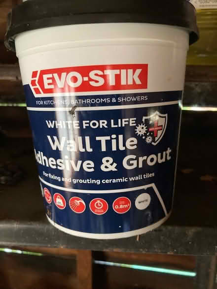 Photo of free Black metro tiles and adhesive (Basford) #1