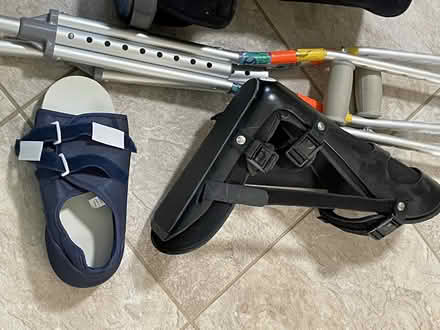 Photo of free Medical Boots and Crutches (North Calvert) #2
