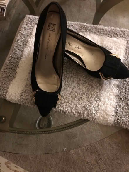 Photo of free Black Suede Pumps w/ Gold Trim (Petworth) #1