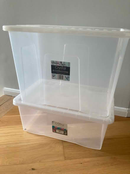 Photo of free 2 x storage boxes with lids (SW18) #1