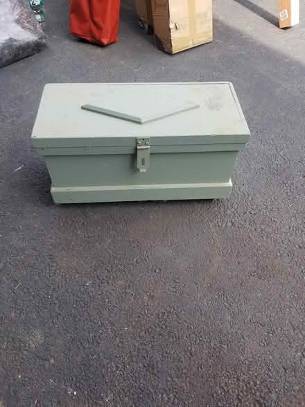 Photo of free Antique wooden small toy chest (Near hwy 29 and 66) #1