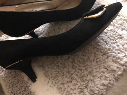 Photo of free Black Suede Pumps w/ Gold Trim (Petworth) #2