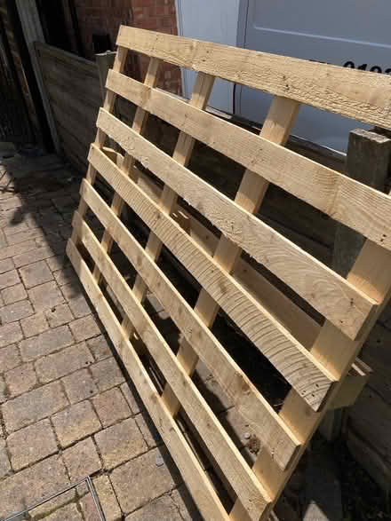 Photo of free Wooden pallets (Lymm. WA13) #1