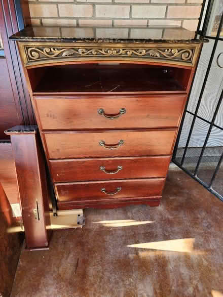 Photo of free Queen bed frame dresser night stand (Northeast) #2