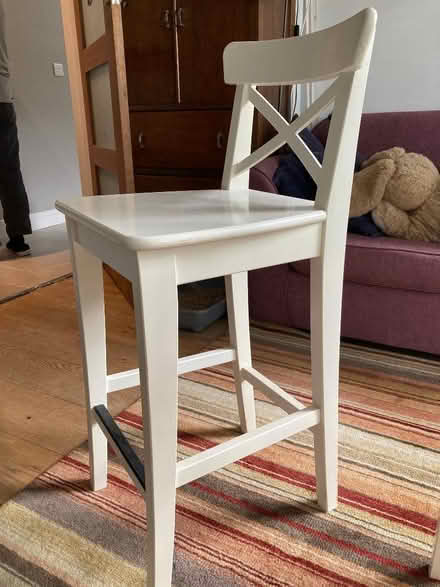 Photo of free Two white bar stools (Saltford) #1